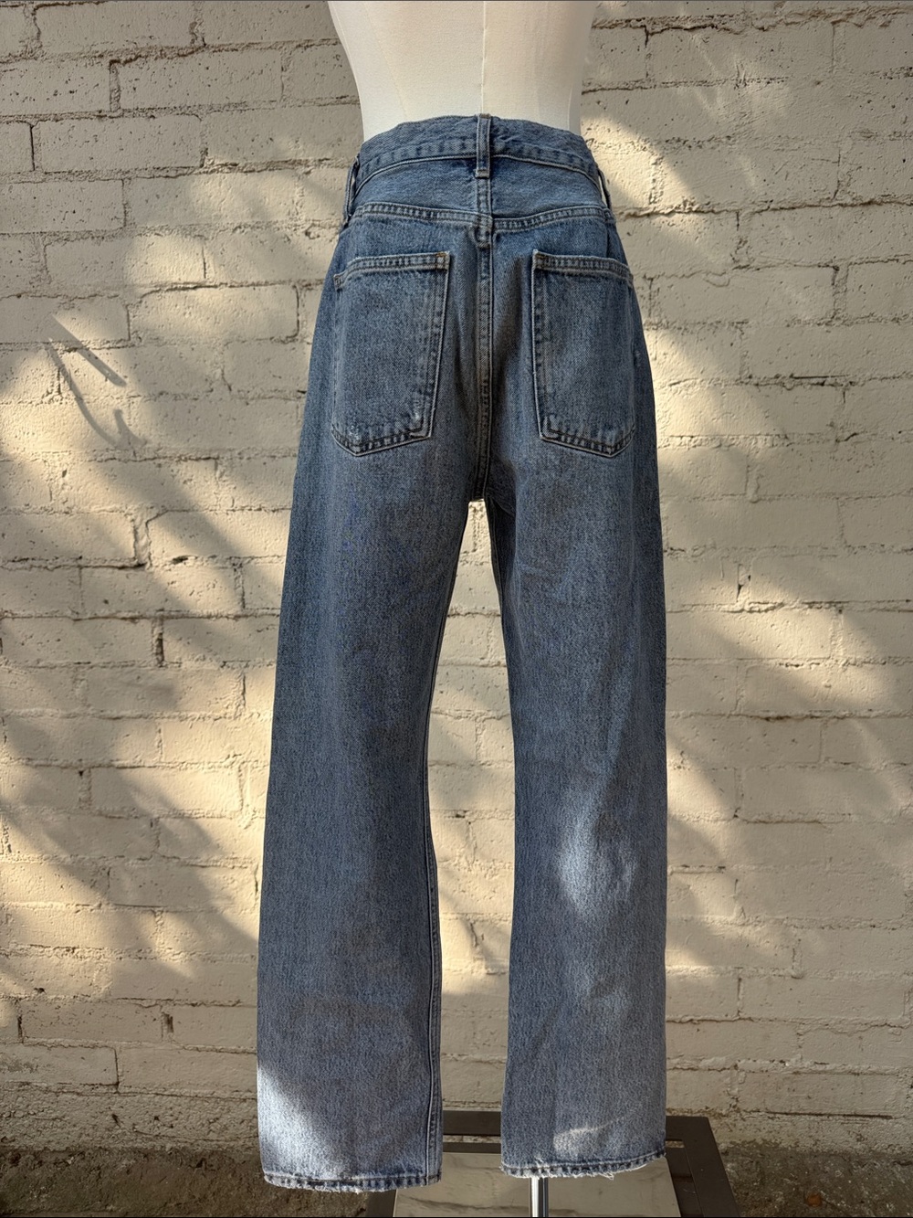 Agolde 90s Pinch Waist High Rise Straight Distressed Jeans Size 25 (estimated) - Picture 7 of 16